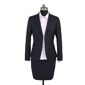 ZOBRA HY7001-2時尚職業套裙 經典黑色西服套裝，打造優雅職場風范